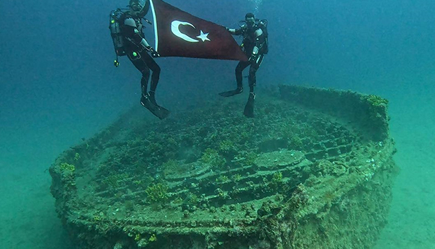 Çanakkale Savaşları ndan kalan gemiye dalış yapıldı