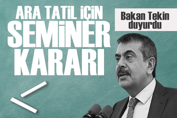 Bakan Tekin açıkladı: Ara tatil için seminer kararı!