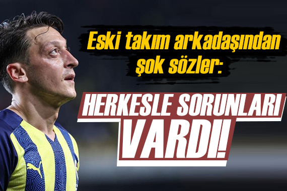 Mesut Özil için dikkat çeken sözler: Herkesle sorunları vardı!