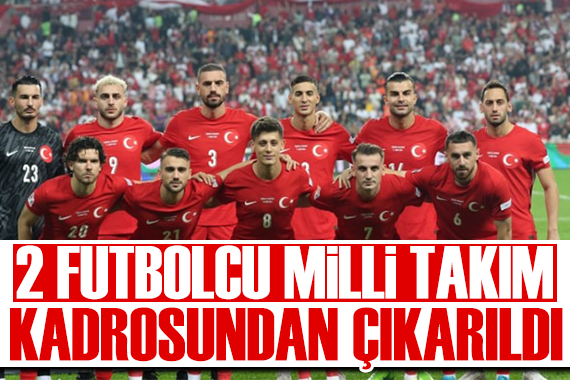 Milli Takım da 2 futbolcu kadrodan çıkarıldı