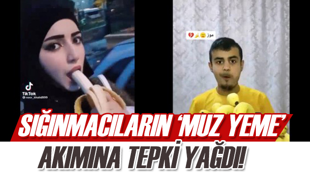 Suriyeliler in muz yeme akımı tepki çekti!