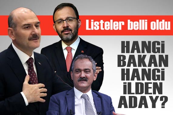 Hangi bakan, hangi ilden milletvekili adayı gösterildi?