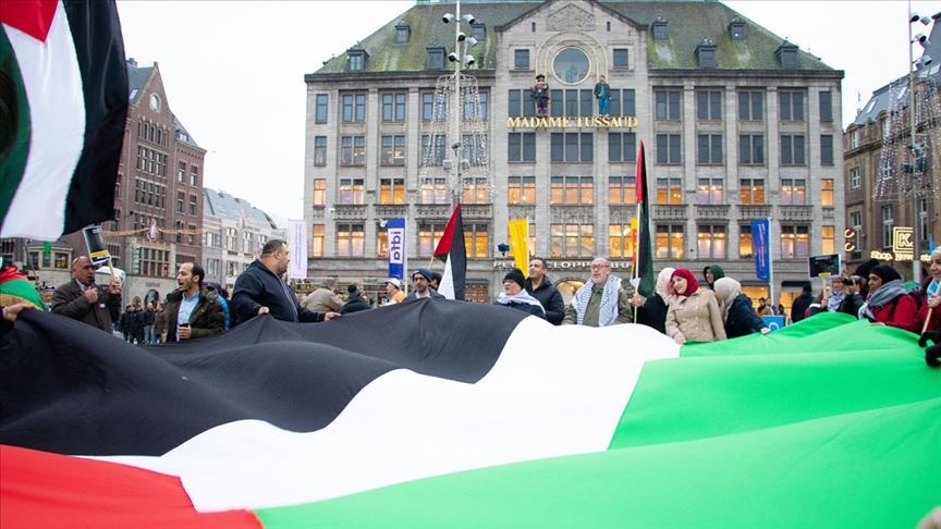 Hollanda da İsrail protestosu