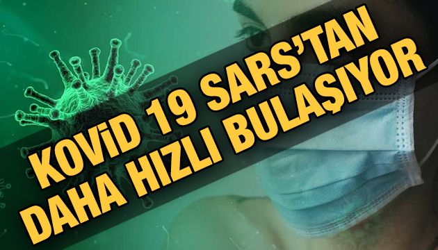 Kovid-19, SARS’tan daha fazla bulaşıyor!