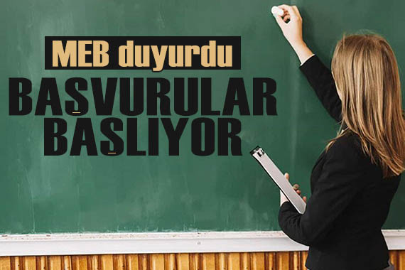 Öğretmenler dikkat! MEB duyurdu: Başvurular başlıyor