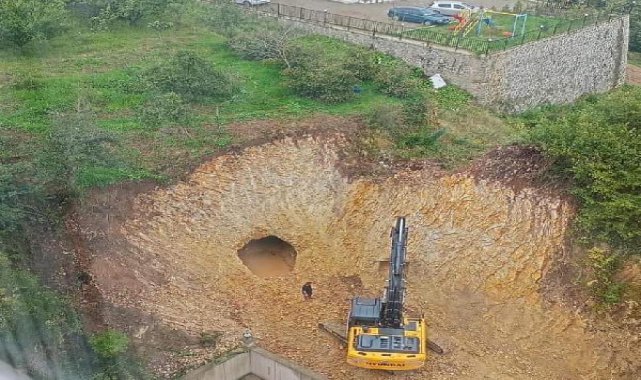 Ordu da yol yapım çalışmaları sırasında ilginç keşif