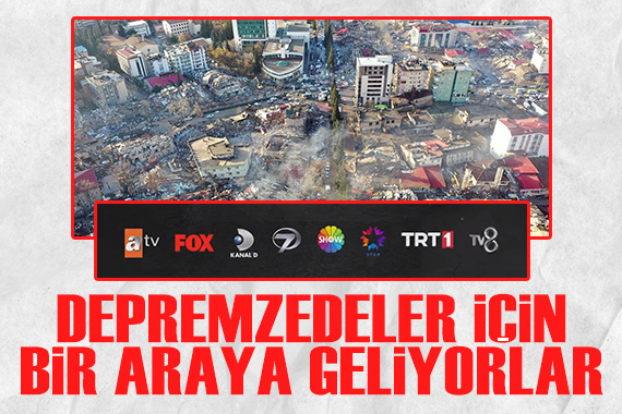 8 ulusal kanal, depremzedeler için ortak yayın yapacak
