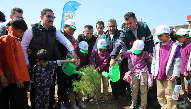 Hatay da fıstık çamları toprakla buluşturuldu