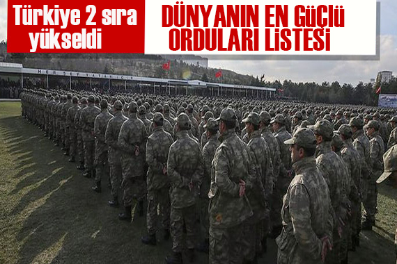 2023 yılının en güçlü orduları sıralamasında Türkiye 2 sıra yükseldi