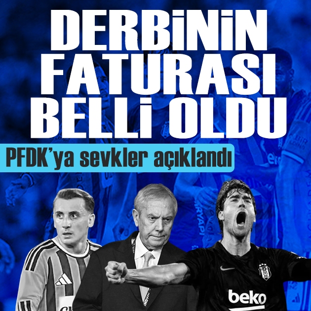 Fenerbahçe-Beşiktaş derbisi sonrası Dusan Vlahovic, Aziz Yıldırım ve Kerem Aktürkoğlu PFDK'ya sevk edildi