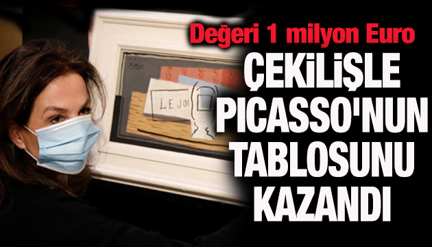 Çekilişle Picasso nun tablosunu kazandı