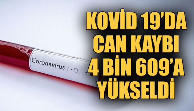 Koronavirüste can kaybı 4 bin 609 a yükseldi