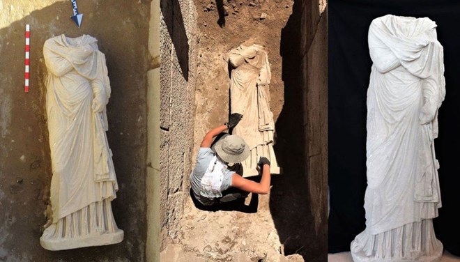 Patara’da1900 yıllık kadın heykeli bulundu