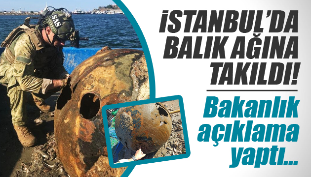 Balıkçıların ağına takılan deniz mayını imha edildi