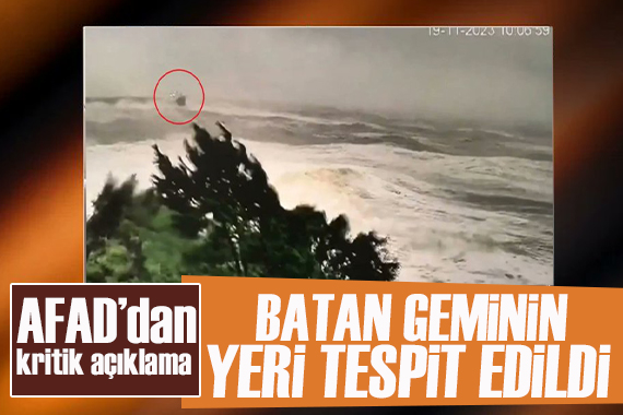 AFAD açıkladı: Zonguldak ta batan geminin yeri tespit edildi
