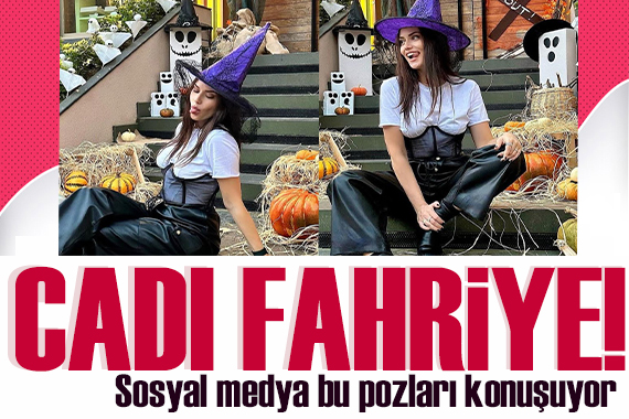 Fahriye Evcen den Cadılar Bayramı kostümü