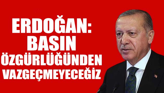 Erdoğan dan gazeteciler günü mesajı