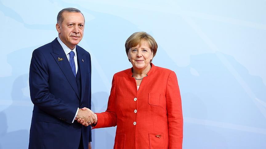 Erdoğan-Merkel görüşmesi başladı