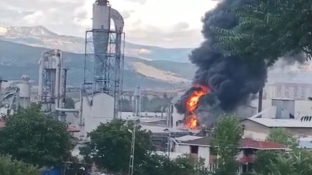 Samsun da fabrikada yangın!