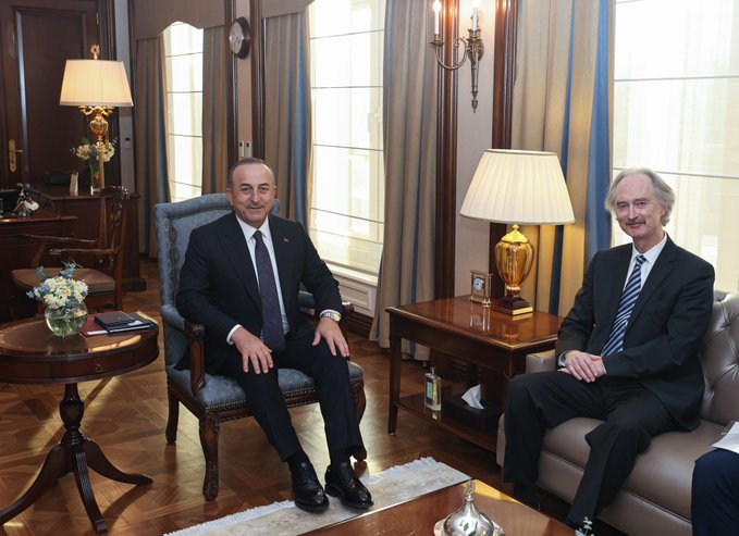 Bakan Çavuşoğlu, BM Suriye Özel Temsilcisi ile görüştü