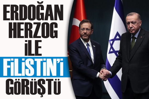 Erdoğan, Herzog ile  Filistin i görüştü
