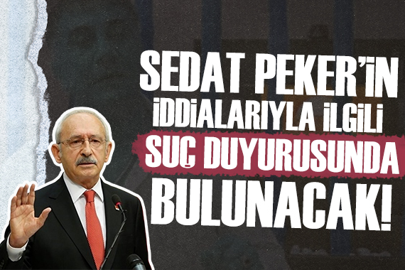 CHP den Sedat Peker in iddialarıyla ilgili suç duyurusu!