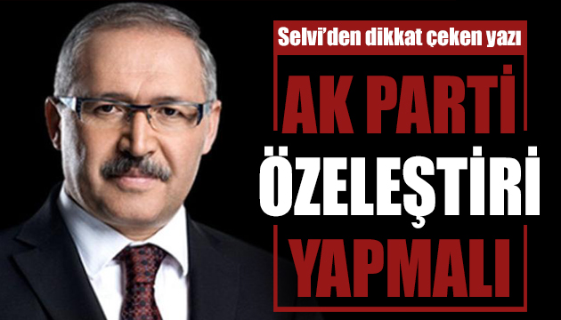 Abdulkadir Selvi: AK Parti özeleştiri yapmalı