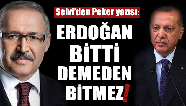 Selvi den Peker yazısı: Erdoğan bitti demeden bitmez!