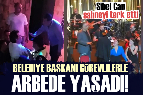 Belediye başkanı Sibel Can konserinde sahneye çıkmak isteyince arbede yaşandı!