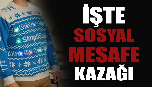 Sosyal mesafe kazağı üretildi