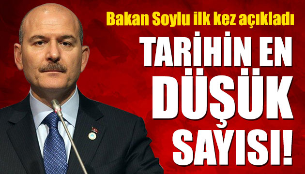 Bakan Soylu ilk kez açıkladı! Tarihin en düşük sayısı...