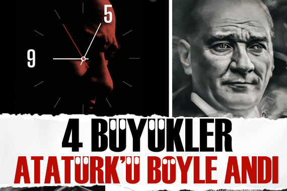 Dört büyükler Atatürk ü andı