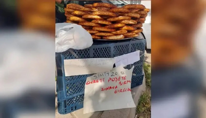 Simit tezgahına not bırakıp sınava girdi
