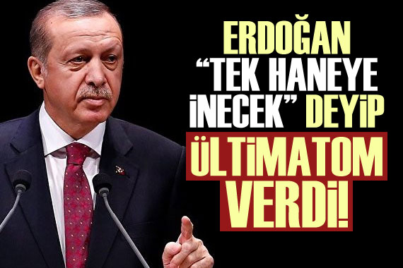 Erdoğan  tek haneye inecek  deyip ültimatom verdi!