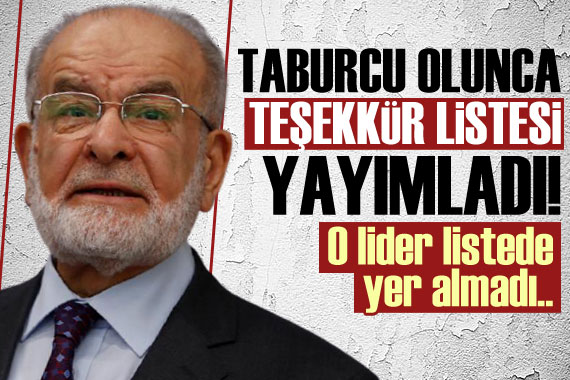 Taburcu olan Karamollaoğlu ‘teşekkür’ listesi yayımladı! Bir tek o isim yer almadı