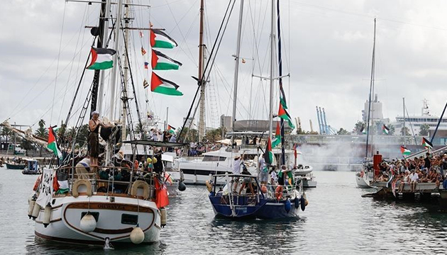 Yardım filosuna Yunanistan dan saldırı