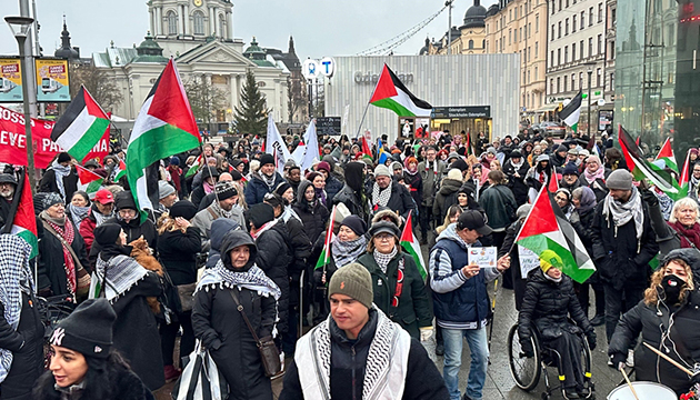 İsveç te Gazze protestosu