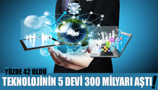 Teknolojinin 5 devinden 300 milyar dolarlık gelir