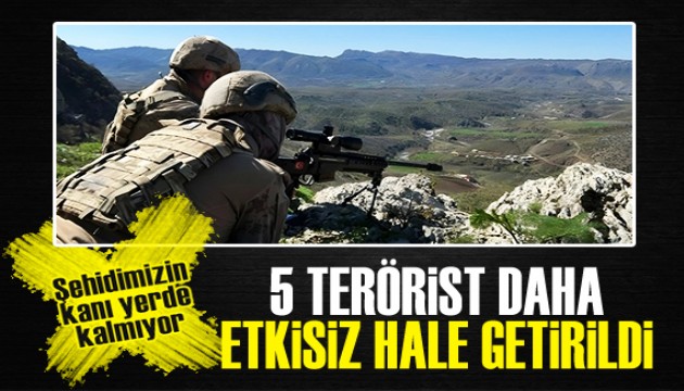 MSB duyurdu: 5 terörist daha etkisiz hale getirildi!