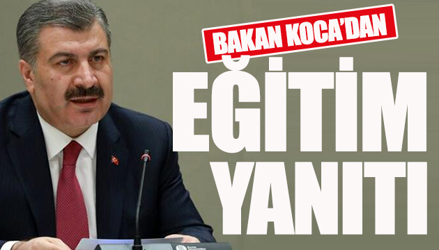 Bakan Koca dan eğitim sorularına yanıt