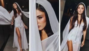 Hande Erçel, Jennifer Lopez'le poz verdi!