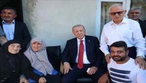 Cumhurbaşkanı Erdoğan'dan komşu ziyareti