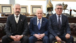 Bahçeli'nin makamında dikkat çeken buluşma: Sarallar ve Şahinler aynı karede