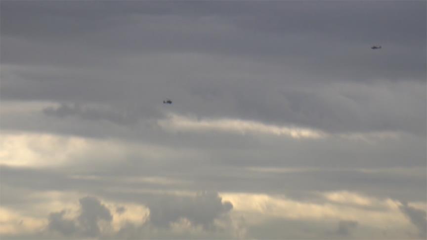 ABD helikopterleri Menbiç te görüntülendi