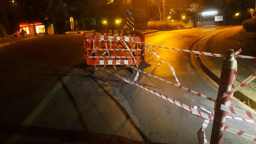 İstanbul Beşiktaş ta yol çöktü