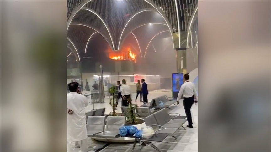 Bağdat Havalimanı nda yangın