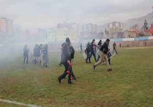 Siirt te amatör lig maçında arbede!