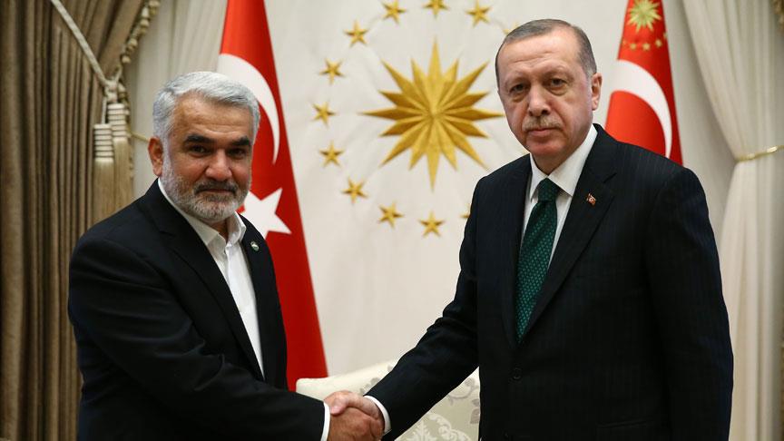 Erdoğan, HÜDA PAR Genel Başkanı Yapıcıoğlu nu kabul etti