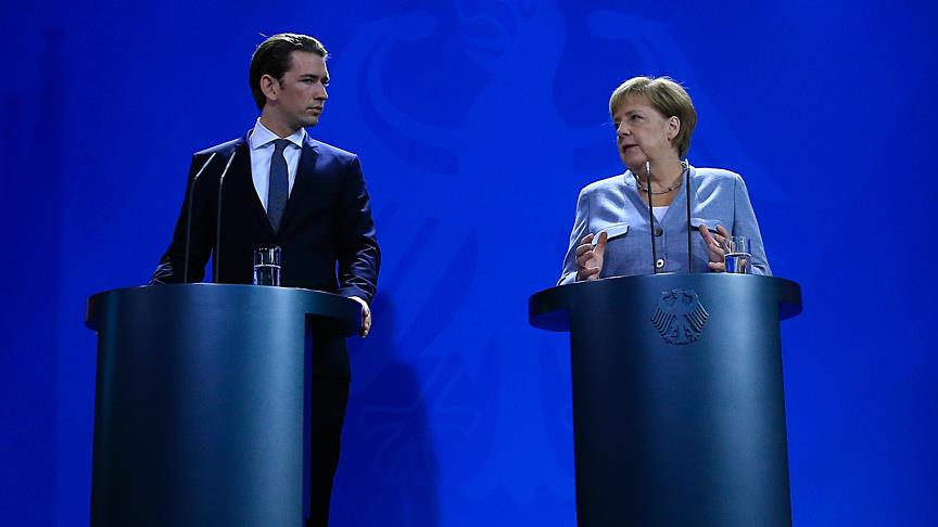 Merkel ve Kurz AB nin dış sınırlarını korumayı istiyor