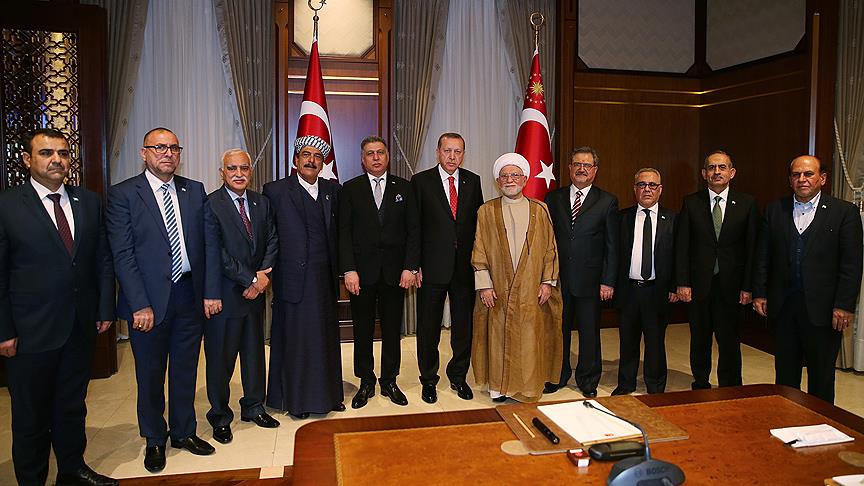 Erdoğan, Türkmen heyeti kabul etti